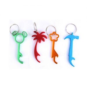 Aluminum metal bottle opener key chains