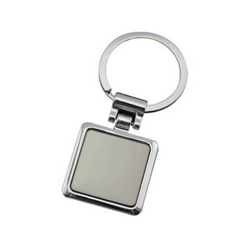 Blank square metal key chain