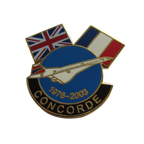 Concorde plane corporate flags badges
