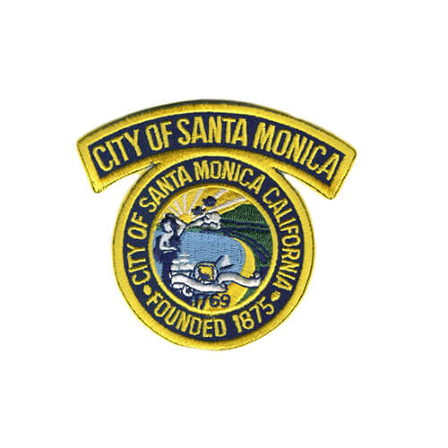 Santa Monica city founded memorial embroidery patches