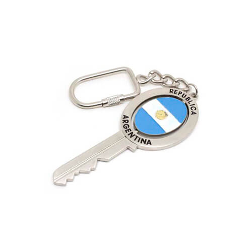 Argentina flag rotary keychain key access