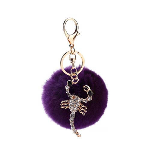 Jewelry Scorpion pom pom keyring bag hanger