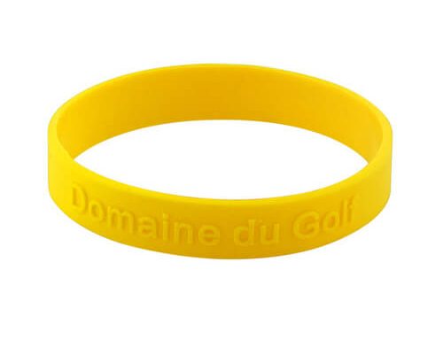 Embossed rubber silicone bracelet