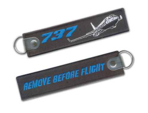 Remove before flight keychains