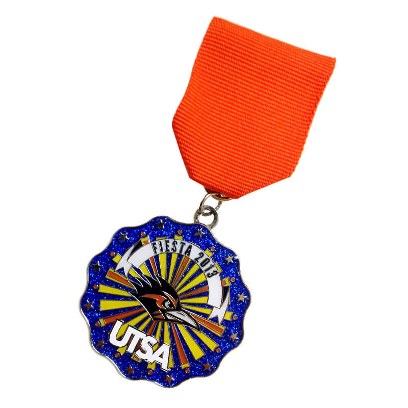 Soft Enamel with Epoxy Dome fiesta medal