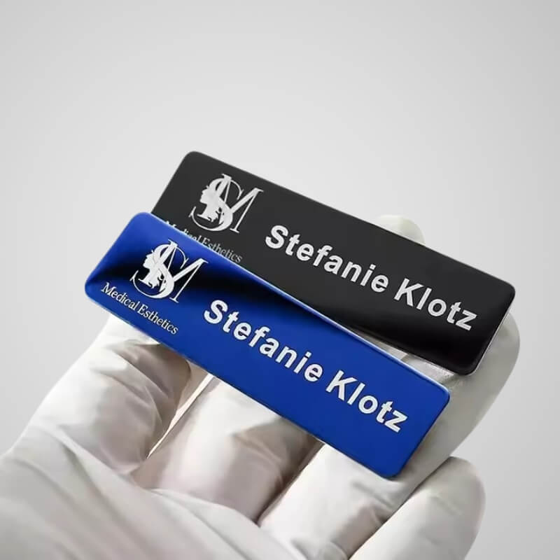 aluminum name tag