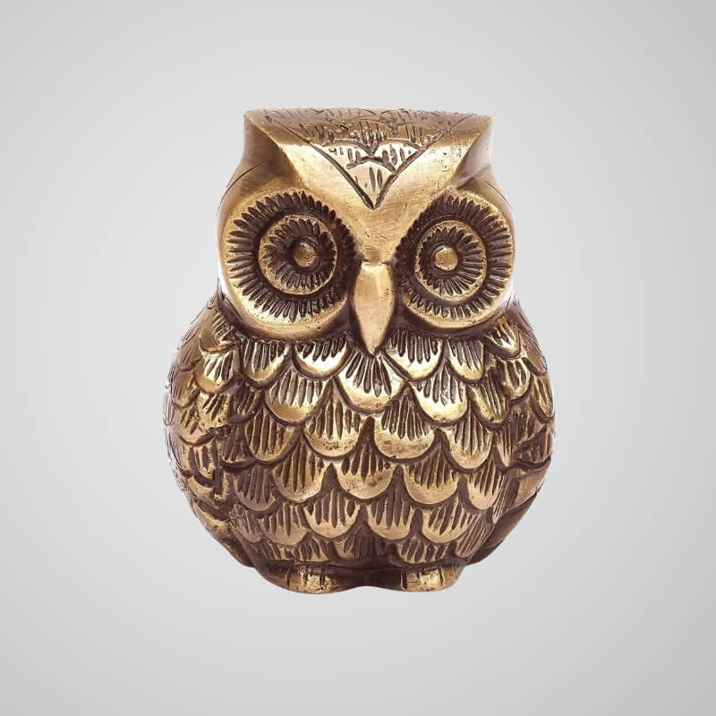 vintage owl metal paperweights