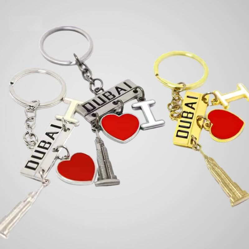 Metal Keychain With Charm