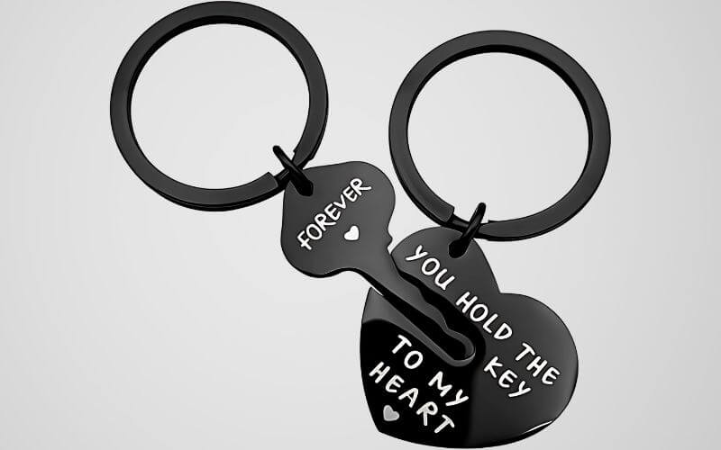 custom keychain black