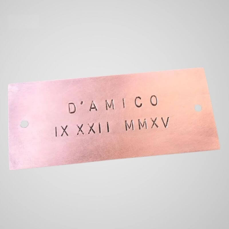 Custom Copper Tags
