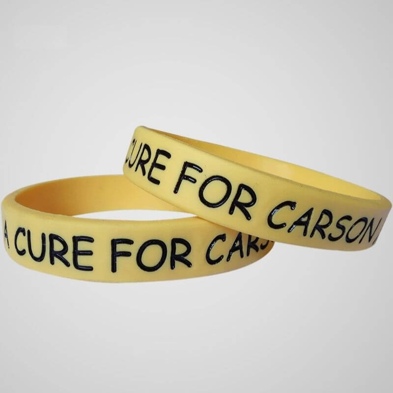 Deboss-Fill Silicone Wristbands