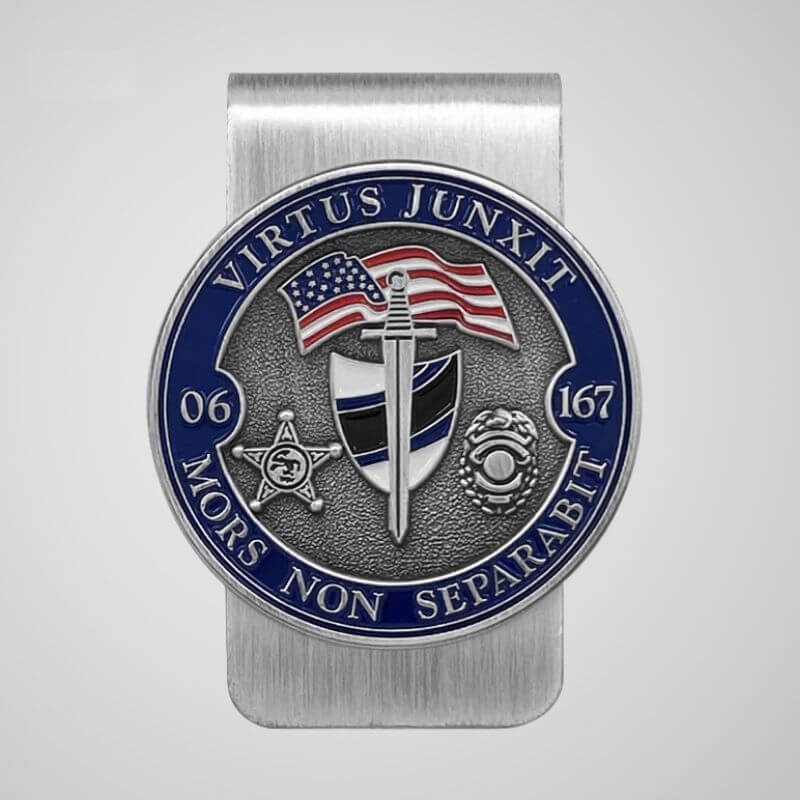 Metal Money Clips With Enamel Badge