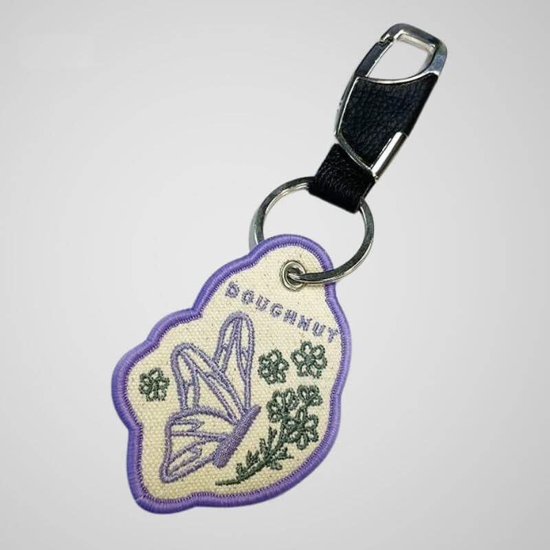 One-sided Embroidery Keychains