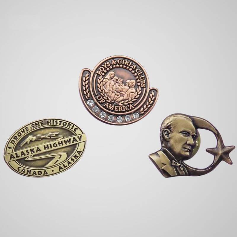 Custom antique pins