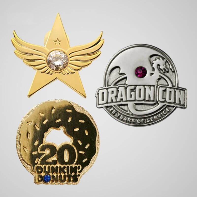 Custom die struck pins