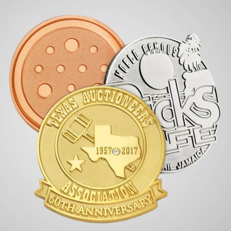 Custom die struck pins