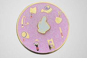 Glitter Spinner Pins