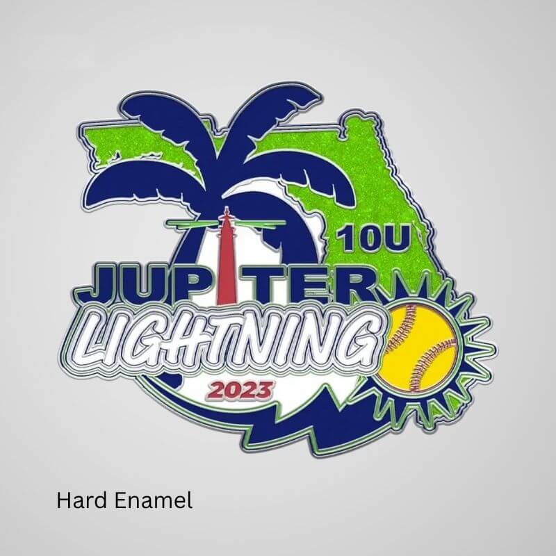 Hard Enamel Softball Pins
