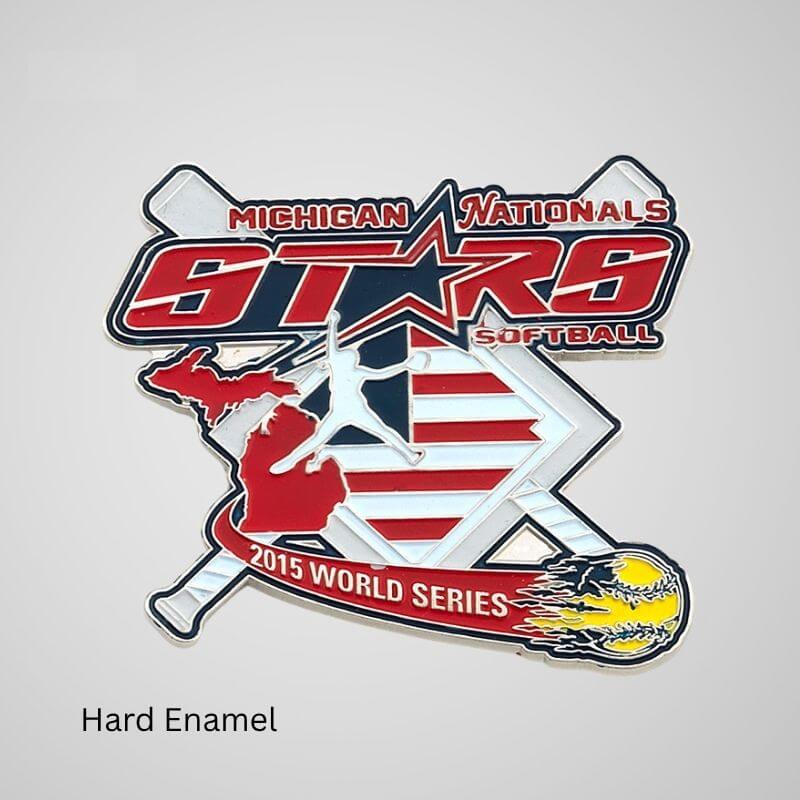 Hard Enamel Softball Pins