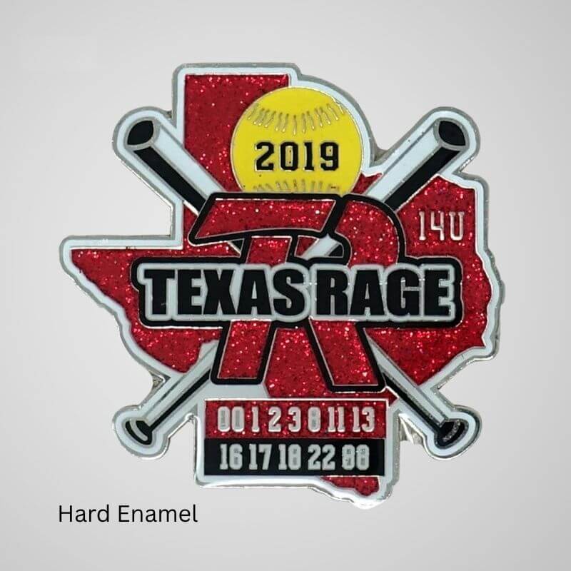Hard Enamel Softball Pins