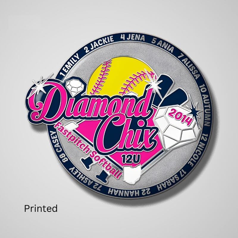 Printed Softball Pins