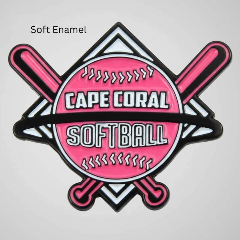 Soft Enamel Softball Pins