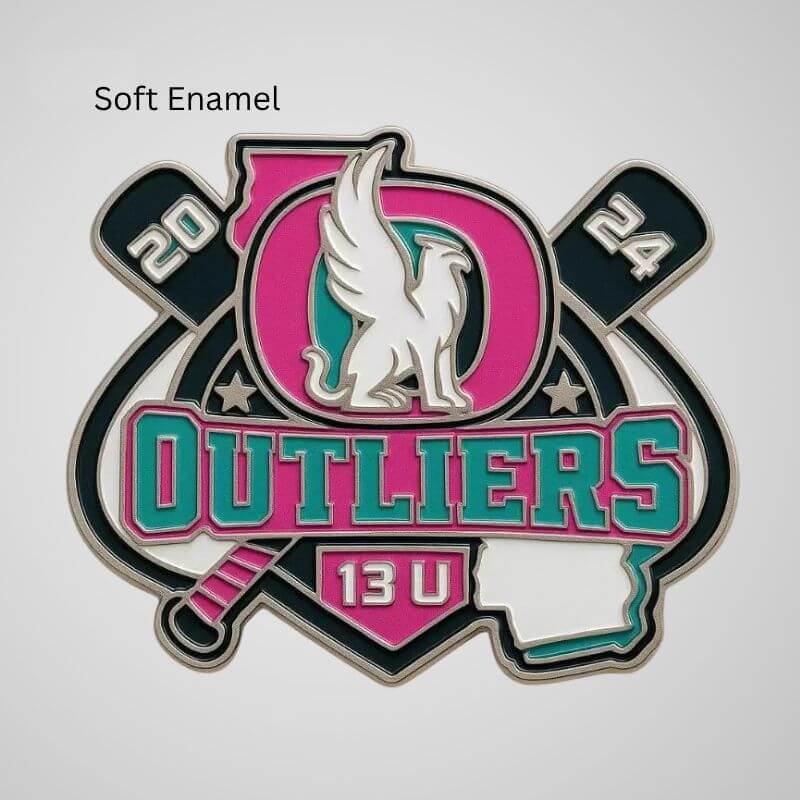 Soft Enamel Softball Pins