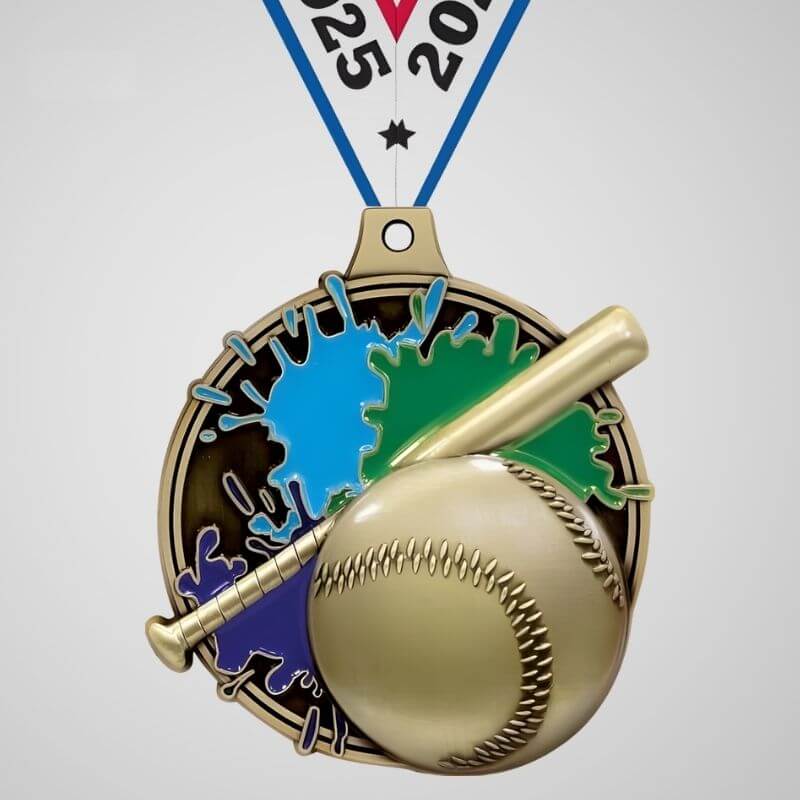 Baseball Splash Medals