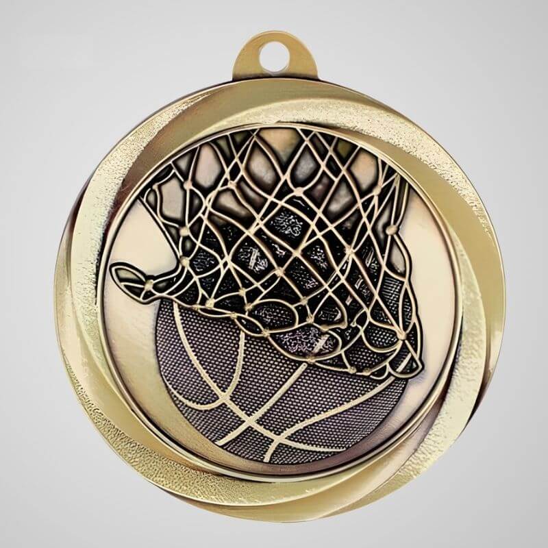 Brass Basketball Medals