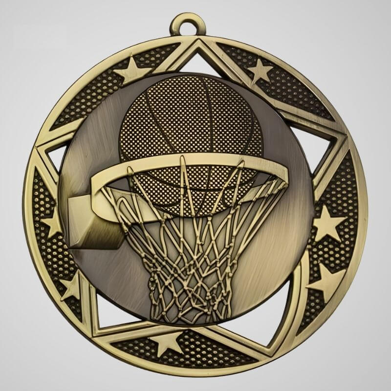 Cut-Out Basketball Medals