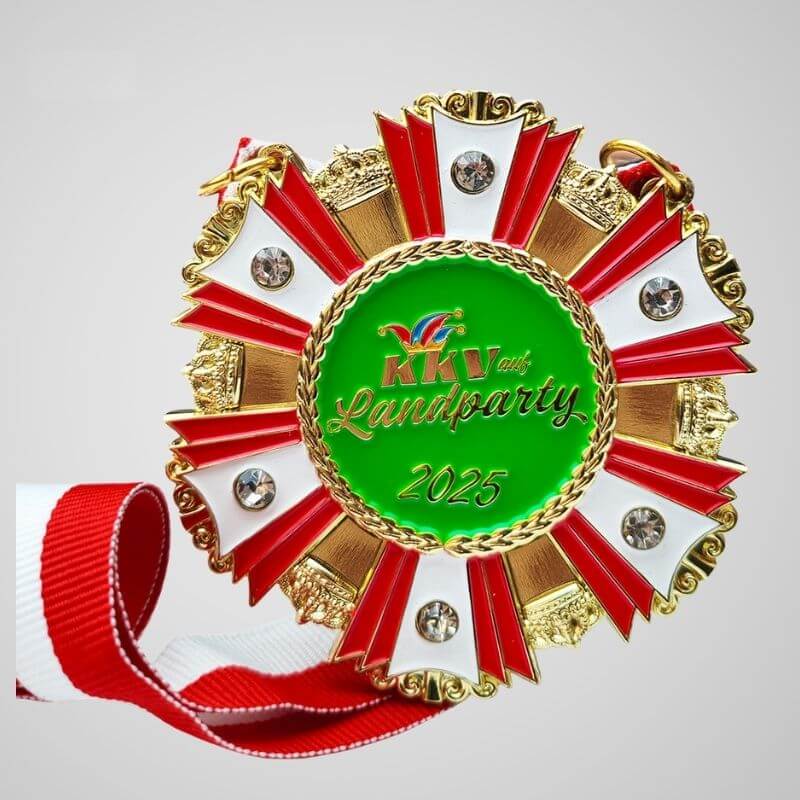 Rhinestones Enamel Medals