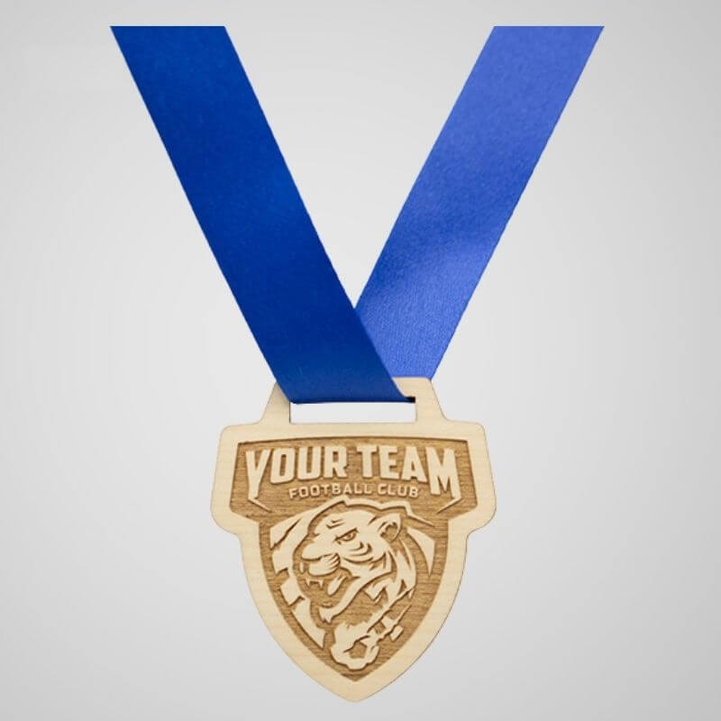 Football Wooden Medals