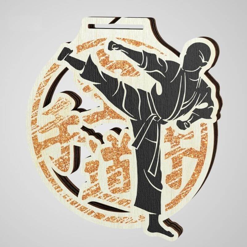 Martial Arts Wooden Medals