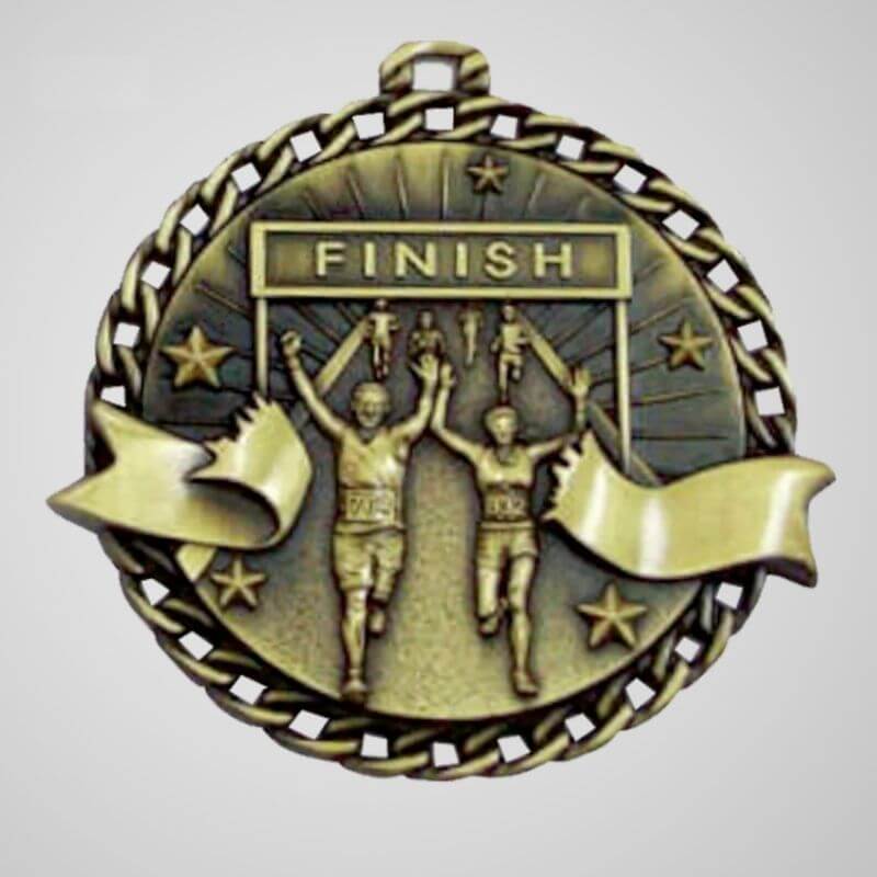 Ribbon Burst Running Medal