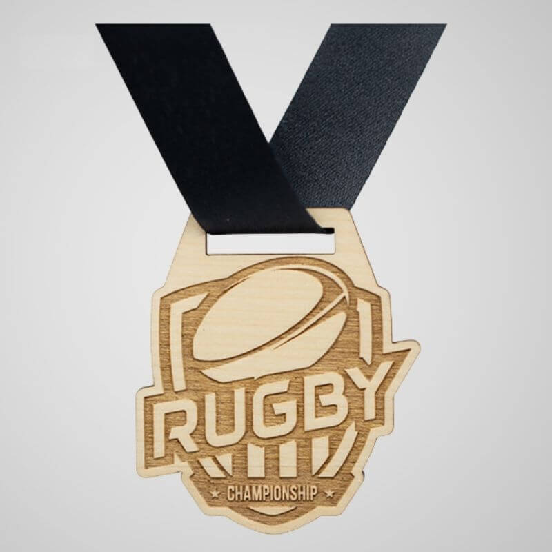 Rugby Wooden Medals