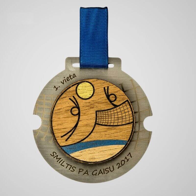 Volleyball Wooden Medals