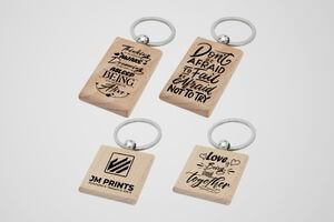 wooden keychain