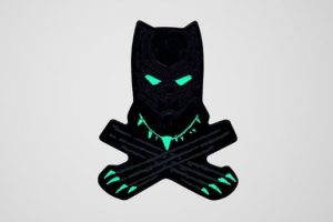 Glow in the dark rubber pin
