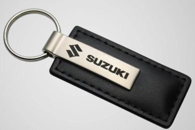 Suzuki Leather Keychain